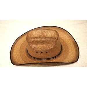 Authentic Retro Resistol Amarillo Sky Palm Cowboy Hat Western Coastal Cowgirl